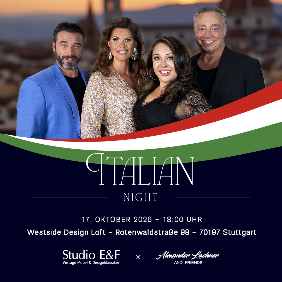 Italian Music and Dinner mit „Alexander Lachner and Friends“ am 17. Oktober 2026 im Westside Design Loft, Stuttgart